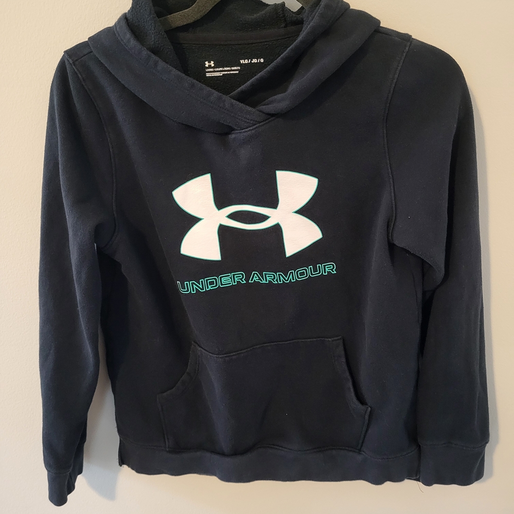 Under Armour Black Hoodie with White Logo